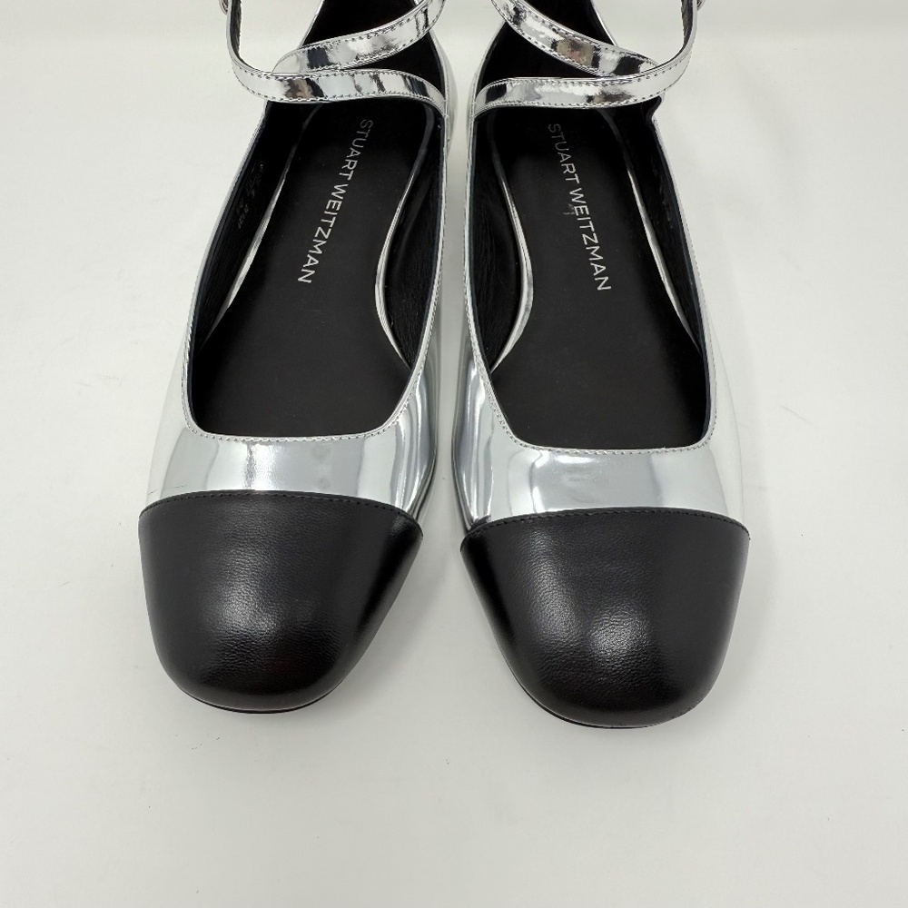 New Stuart Weitzman Eden Cross Strap Ballet Flat Sz 7 - Picture 9 of 12